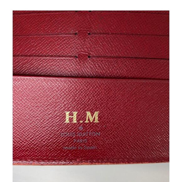 Authentic Louis Vuitton Monogram Portefeuille Insolite Red-Burgundy Long Wallet - Picture 4 of 9
